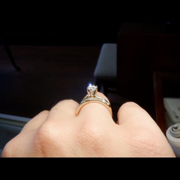 18k yellow gold solitaire 1/2ct round ct - Picture 5 of 6